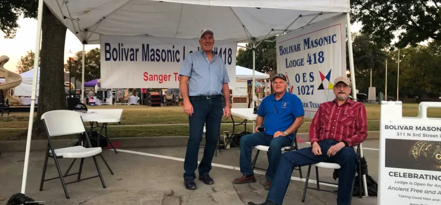 Bolivar Masonic Lodge #418 AF & AM, Sanger Texas Information Tent Sanger Sellabration Texas