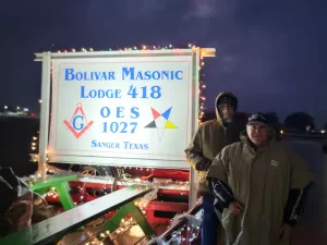 Bolivar Masonic Lodge #418 AF & AM, Sanger Texas Christmas Parade 2024